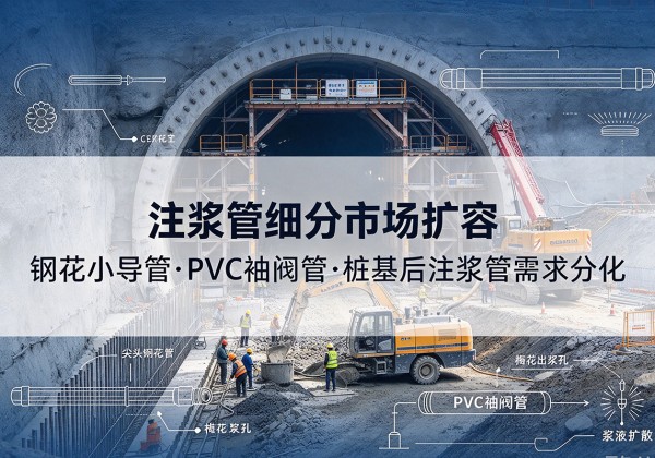 乌兰注浆管细分市场扩容，隧道钢花小导管、PVC 袖阀管、桩基后注浆管需求分化